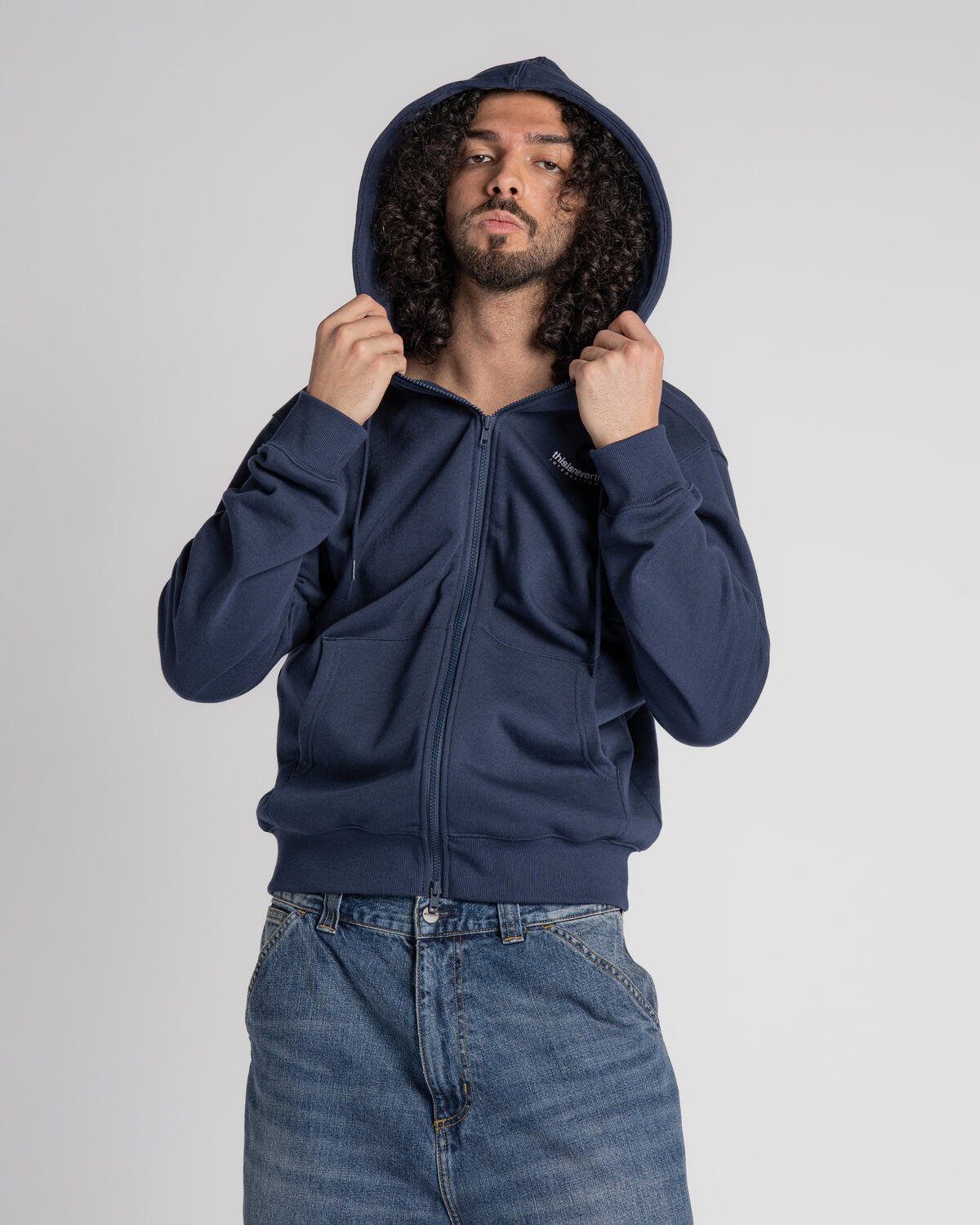 thisisneverthat INTL. Logo Zip Up Hoodie | TN251TSWHZ02